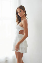 Fiorella Open Back Ruffle Mini Dress